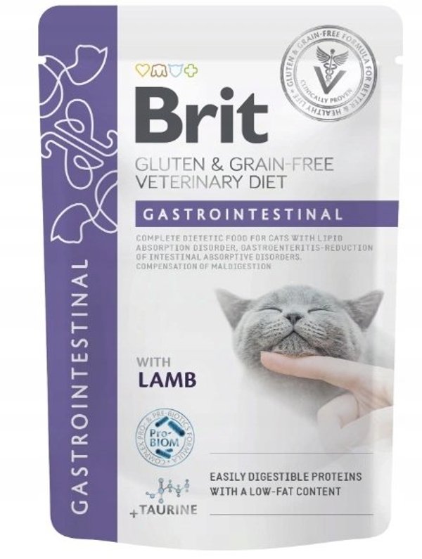 Brit VD Cat Pouch fillets in Gravy Gastrointest 12x85g