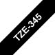 BROTHER TZE345 18 Λευκό σε Μαύρο