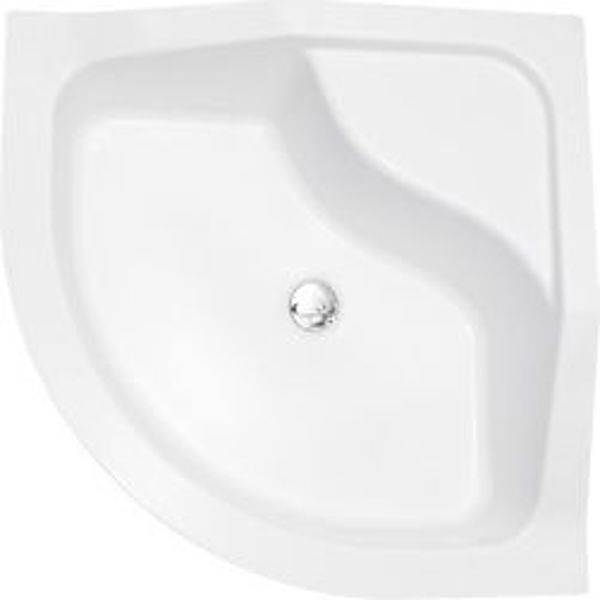 Brodzik Besco Oliver II ημικυκλική γωνιακή βάση ντους 80x80 cm