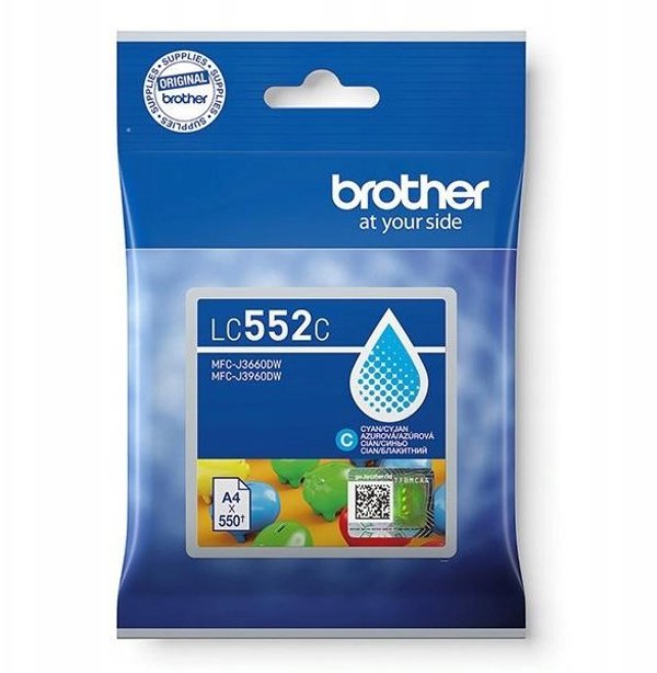Brother oryginalny ink / tusz LC552C, cyan, 550s