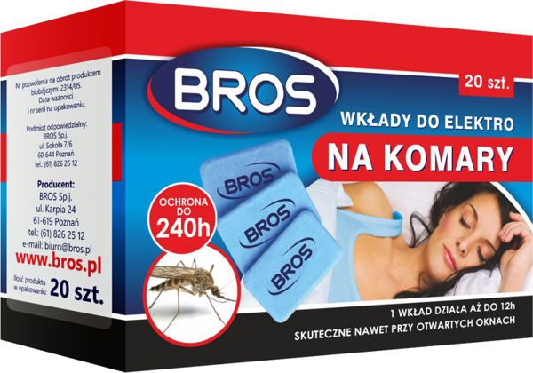 Bros ανταλλακτικά φίλτρα απωθητικού κουνουπιών 20 τεμάχια