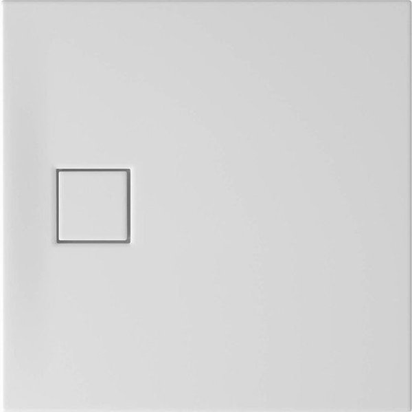 Cersanit Τετράγωνη Ντουζιέρα Tako Slim 80x80x4cm Λευκό Ματ με Σιφώνι - S932-157