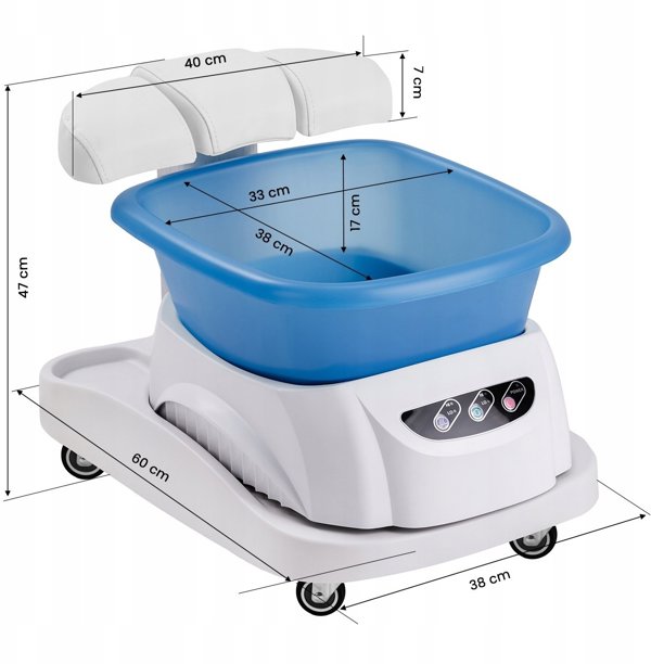 Brodzik Azzurro με μασάζ και λευκό καροτσάκι