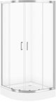 Καμπίνα Ντουζιέρας Cersanit Zip S601-110 Στρογγυλή 90x190cm με Διάφανο Γυαλί & Ντουζιέρα Tako 90x16cm (Set)