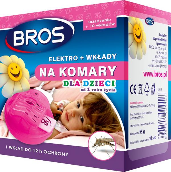 Bros Elektro + 10 Ανταλλακτικά Φίλτρα Για Κουνούπια Για Παιδιά