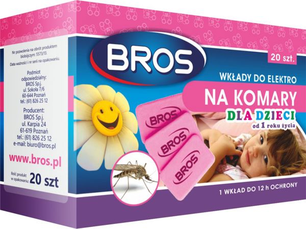 Bros ανταλλακτικά ηλεκτρονικού απωθητικού κουνουπιών για παιδιά 20 τεμ.