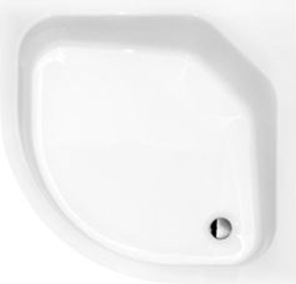 Ντουζιέρα Besco Diper II ημικυκλική γωνιακή 80 cm x 80 cm (BAD-80-II)