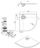 Cersanit Ντουζιέρα Tako Slim Ημικυκλική 80x80x4cm Μαύρο Ματ με Σιφώνι - S932-163