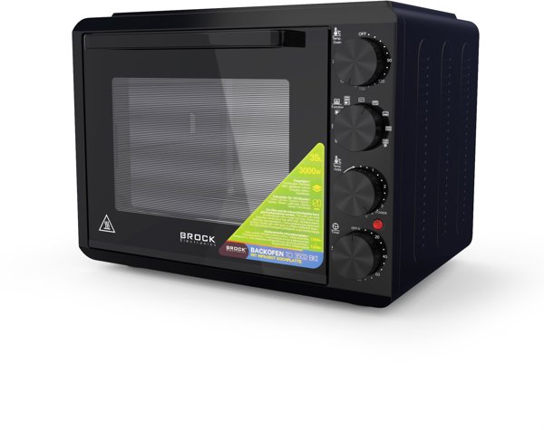 Brock Electronics TO 3502 BKI Ηλεκτρικός Φούρνος Επιδάπεδιος Επαγωγική Εστία Μαύρος