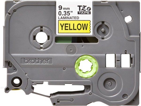 Brother Labelling Tape 9mm, Black on yellow, TZe, Grey, Thermal transfer, Philippines, Brother