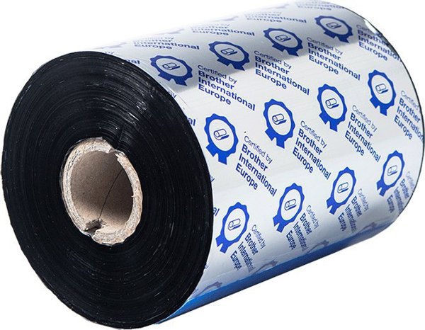 BROTHER Black ribbon standard wax 110mm x 600m sold in 6-pack