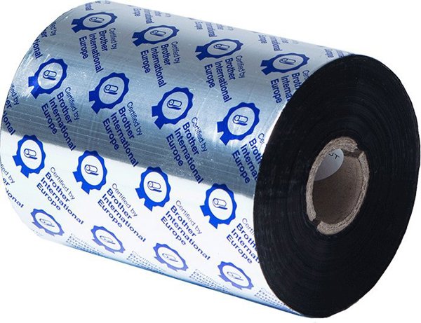 BROTHER Black ribbon standard wax 110mm x 600m sold in 6-pack