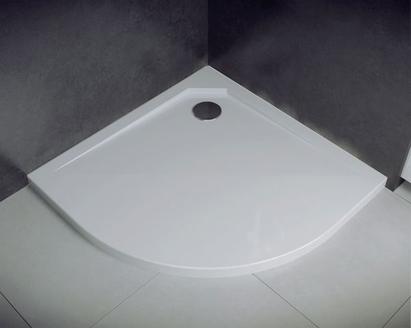 Brodzik Besco Asco Ultraslim polokragly narozny 90 cm x 90 cm (BMAS-90)