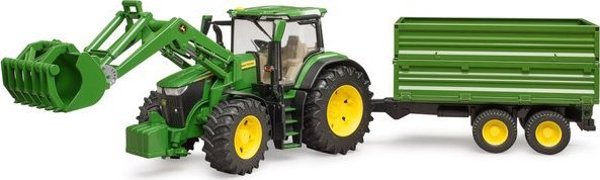 Bruder Τρακτέρ John Deere 7R 350 με Φορτωτή και Ρυμουλκούμενο, Παιχνίδι Υψηλής Ποιότητας
