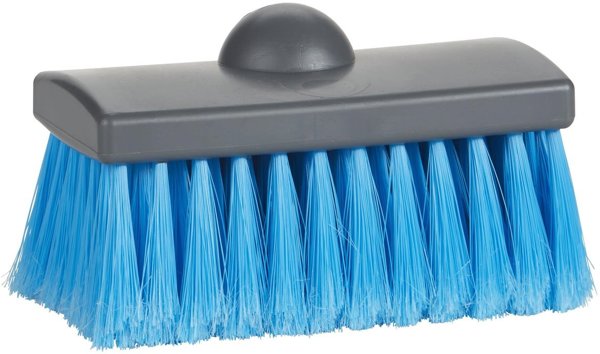 Brush with water flow, Vikan, blue, PP, 15 cm, soft, slotted