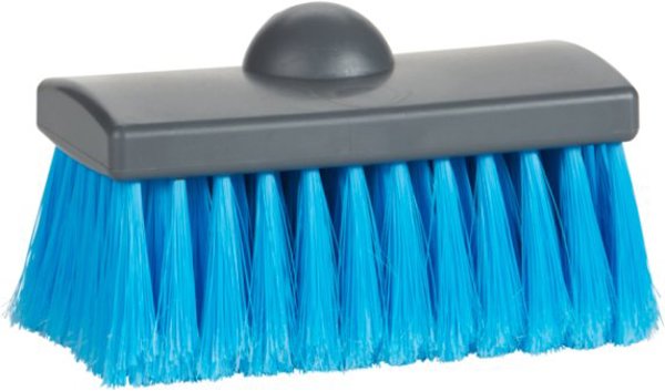 Brush with water flow, Vikan, blue, PP, 15 cm, soft, slotted