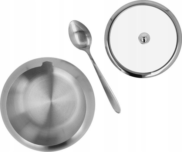 Ζαχαριέρα Brunbeste από ατσάλι με κουταλάκι 560ml, σατινέ Brunbeste BB-1156