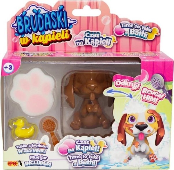 Μπρουτάσκι στο μπάνιο σκυλάκι Beagle λευκό-κίτρινο
