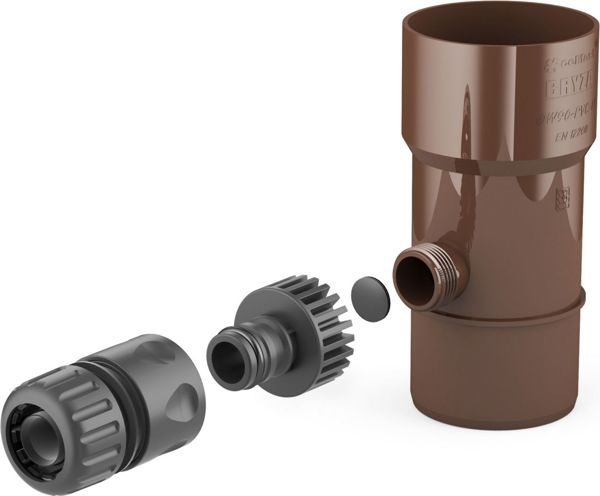 Bryza συλλέκτης βρόχινου νερού καφέ PVC 90mm (62-202)
