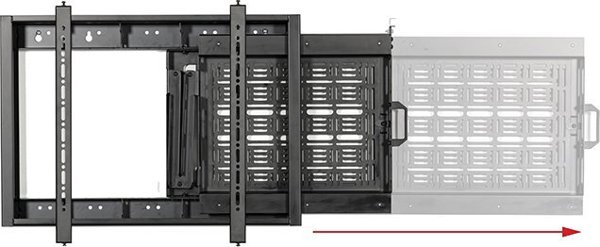 B-Tech Επιτοίχια Βάση AV BT7883/B με Συρόμενο Πλευρικό Ράφι για Αξεσουάρ