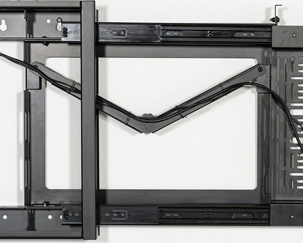 B-Tech Επιτοίχια Βάση AV BT7883/B με Συρόμενο Πλευρικό Ράφι για Αξεσουάρ