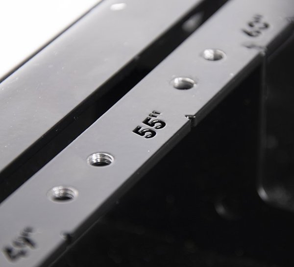 B-Tech Επιτοίχια Βάση AV BT7883/B με Συρόμενο Πλευρικό Ράφι για Αξεσουάρ
