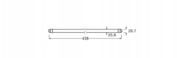 BULB LED T8 G13 5.4W 840 650LM 438MM