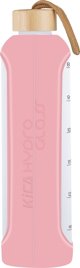 Krups KiCA Hydro Glass Γυάλινο Μπουκάλι 1000ml - Ροζ