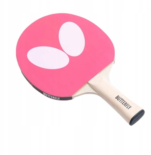 Butterfly Ρακέτα για Πινγκ Πονγκ Logo Pink, Επαγγελματική Ρακέτα Επιτραπέζιας Αντισφαίρισης