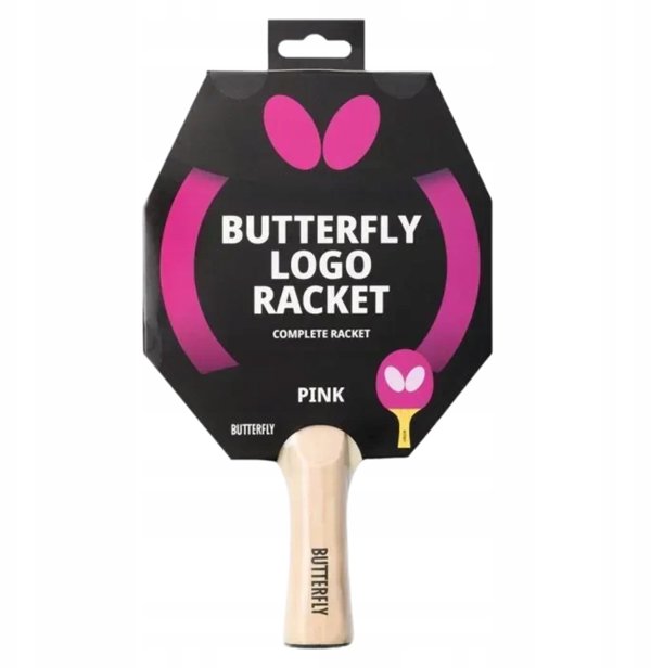 Butterfly Ρακέτα για Πινγκ Πονγκ Logo Pink, Επαγγελματική Ρακέτα Επιτραπέζιας Αντισφαίρισης