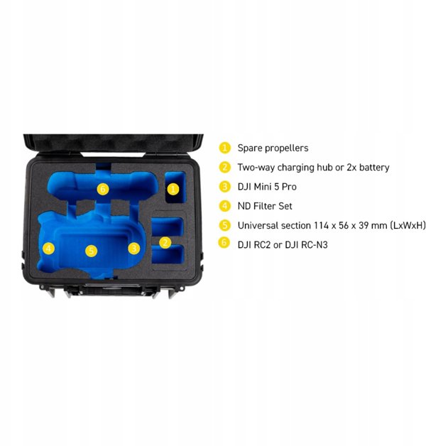 B&W drone.case PP.66 schwarz für DJI Mini 5