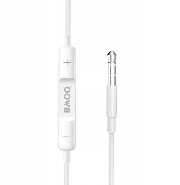 BWOO wired earphones 3.5mm stereo white 6933654801249