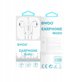 BWOO wired earphones 3.5mm stereo white 6933654801249