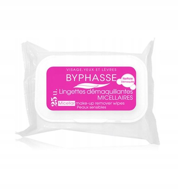 Byphasse Υγρά Μαντηλάκια Ντεμακιγιάζ Micellar για το Πρόσωπο, 25 Τεμάχια