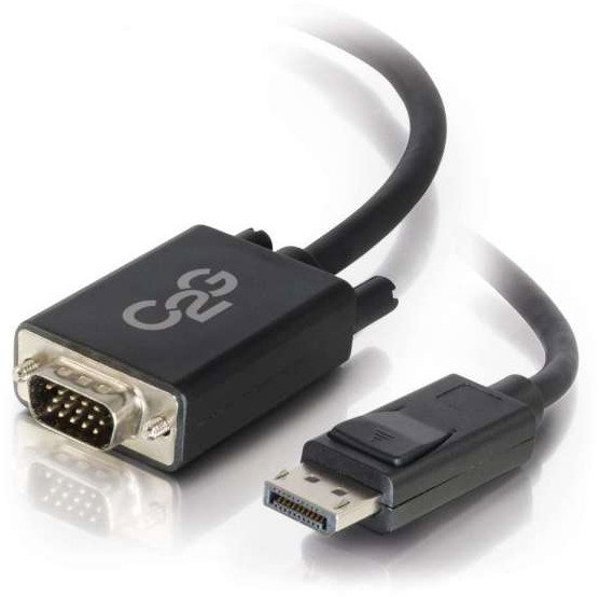 C2G 1m DisplayPort to VGA Adapter Cable - DP to VGA - Black - DisplayPort-Kabel - DisplayPort (M) zu HD-15 (VGA) (M) - 1 m - Schwarz