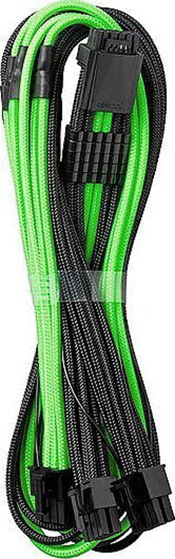 Καλώδιο CableMod C-Series PRO ModMesh 12VHPWR σε 3x PCI-e για Corsair - 60cm, μαύρο/ανοιχτό πράσινο