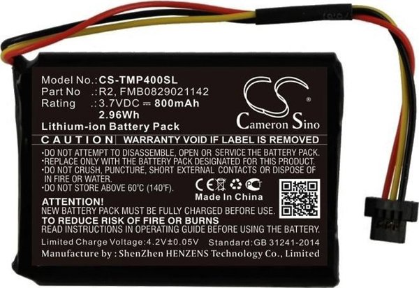Cameron Sino Akumulator Bateria typ R2 FMB0829021142 FMEB0939041646 FLB0920012619 do Nawigacji GPS TomTom / CS-TMP400SL