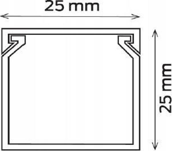 CanaLUX Λωρίδα καλωδίων κανάλι 25x25 2m BKK CNL-C-25025
