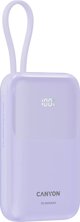 CANYON power bank OnPower 101 z kablem 10000 mAh PD22.5W Fioletowy