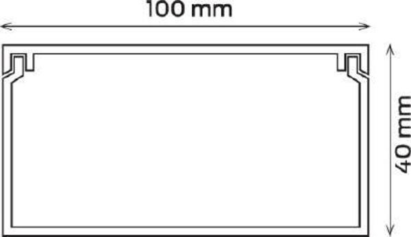 CanaLUX LISTWA KANAL KABLOWY KORYTKO POKRYWA 100X40 2M BKK CNL-C-10040
