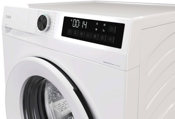 Candy Skalbimo mašina | GD 48S6-S | Energy efficiency class A | Front loading | Skalbimo talpa 8kg | 1400 RPM | Gylis 53 cm | Plotis 60 cm | Ekranas | LED | Steam function | Baltas