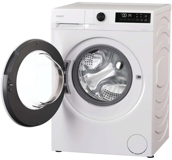 Candy Skalbimo mašina | GD 48S6-S | Energy efficiency class A | Front loading | Skalbimo talpa 8kg | 1400 RPM | Gylis 53 cm | Plotis 60 cm | Ekranas | LED | Steam function | Baltas