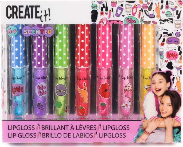 Canenco Create it! Pachnace brokatowe blyszczyki 7 sztuk