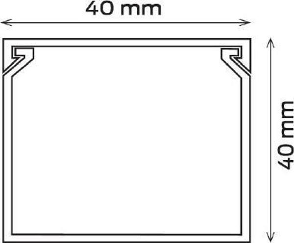 CanaLUX KanaLUX Κανάλι Καλωδίων Γκρι 40x40 2M CNL-PGC-40040