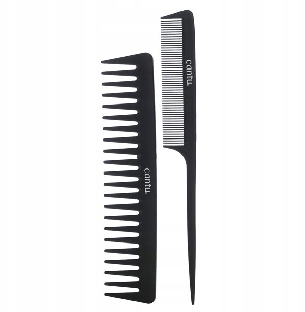 cantu Set Duo, Cantu, Cantu, Styling, Hair Plastic Comb, Black, 2 pcs Unisex