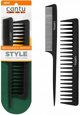 cantu Set Duo, Cantu, Cantu, Styling, Hair Plastic Comb, Black, 2 pcs Unisex