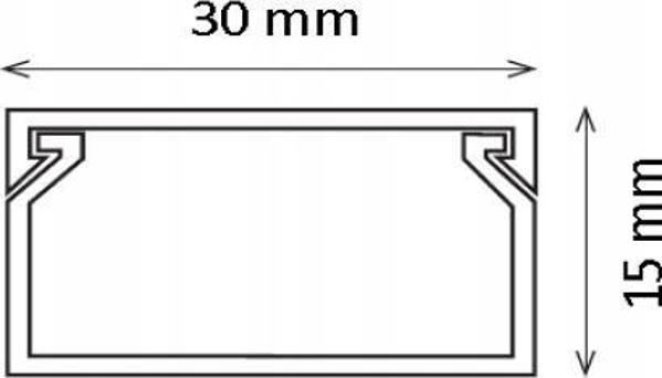 CanaLUX Λωρίδα καλωδίων κανάλι 30x15 2m BKK CNL-C-30015