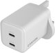 CANYON Φορτιστής Τοίχου CU45AC GaN 45W 2xPD UK Λευκός