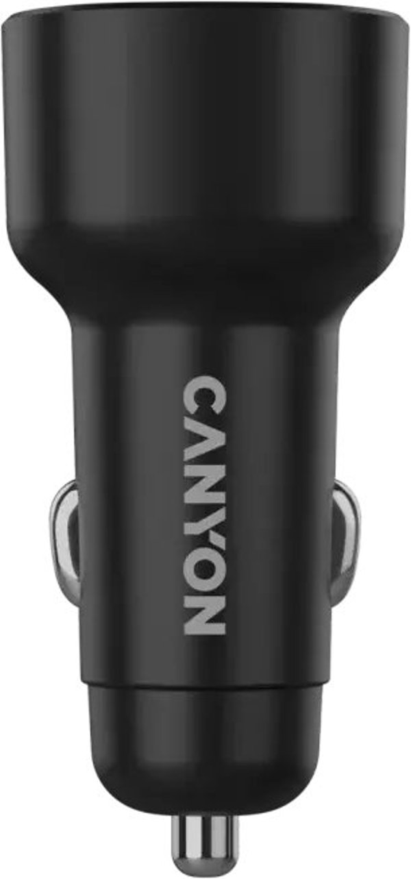 Canyon OnDrive 48  USB-A  USB-C  48 W  melna - Auto ladetajs CNE-CCABR3AC (5291485019648)