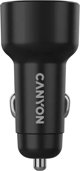 Canyon OnDrive 48  USB-A  USB-C  48 W  melna - Auto ladetajs CNE-CCABR3AC (5291485019648)